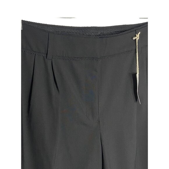 NWT J. Crew Crochet-Trimmed Pleated Black Trouser Pants-sz 14 - Picture 3 of 11